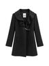 Tibi 80% Wool 20% Polyamide 100% Acetate Black Gray Coat Size 4 - photo 1