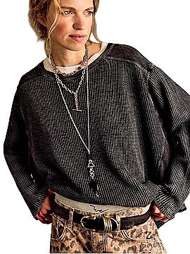 Free People FP One Blake Thermal Long Sleeve T-Shirt (view 1)