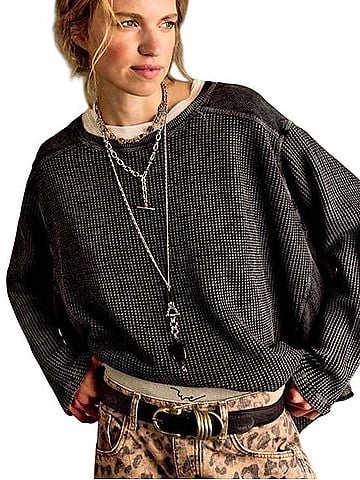 Free People FP One Blake Thermal Long Sleeve T-Shirt (view 1)