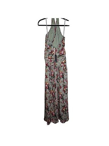 Lulus Sylvanna Sage Floral Halter Drop Waist Maxi Cocktail Dress (view 2)