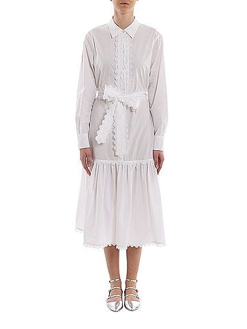 Tory Burch Scalloped trimming poplin shirt dress Casual Dress (view 1)