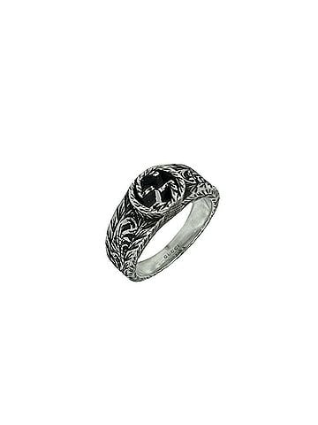 Gucci GUCCI Interlocking G Arabesque Ring, Sterling Silver 925, Accessory, Item No. 25260 (view 1)