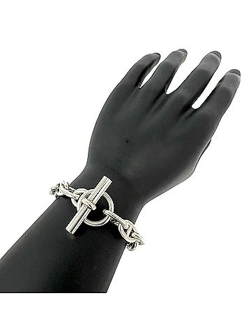 Hermès HERMES Chaine d'Ancre MM 17-link bracelet, sterling silver (925), accessory, silver, item number 11739 (view 2)