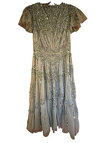 Adrianna Papell Aqua Dust Dream Cocktail Dress (view 2)