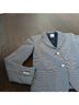 Gap 66% Polyester 31% Viscose 3% Spandex 100% Polyester Stripes Multi Color Blue White Blazer Size 4 - photo 5