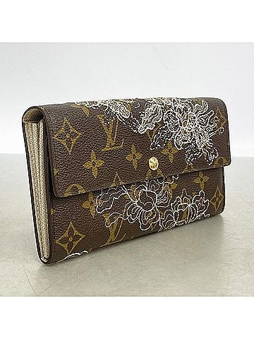 Louis Vuitton Louis Vuitton Monogram Dentelle Portefeuille Sarah Long Wallet M95390 Brown Argent Women's (view 2)
