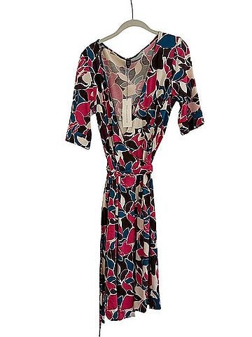Diane von Furstenberg Floral Wrap Dress Casual Dress (view 1)