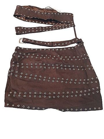 Akira Party's Here Suede Cut-out Mini Dress Casual Dress (view 2)