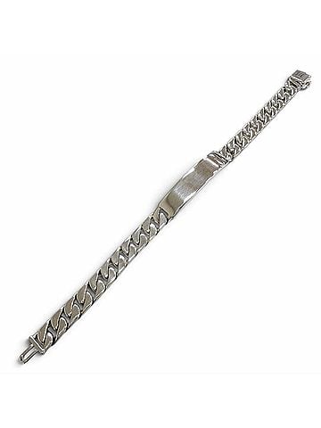 Tiffany & Co. TIFFANY&amp;Co. Tiffany Vintage ID Plate Curb Chain 925 Bracelet, Made in Italy, Weight 51.43g, Men's/Women's Accessory (view 2)