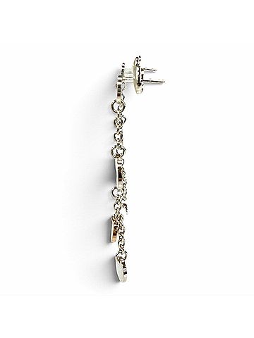 Hermès HERMES 925 AU750 Confetti Earrings, Silver and Rose Gold, Made in France, Weight 7.2g, Women's. (Pair) (view 2)