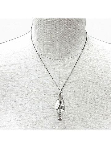 Tiffany & Co. TIFFANY&amp;Co. Tiffany 925 1837 Element Triple Tag Necklace Pendant, Silver, Made in Italy, Weight 7.2g, Women's. (view 2)