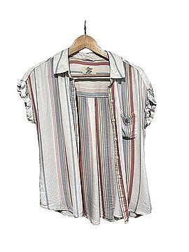 Cosmic Blue Love Short Sleeve Button-Down Shirt (view 1)