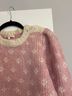 LoveShackFancy Floral Pink White Pullover Sweater Size M - photo 5