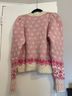 LoveShackFancy Floral Pink White Pullover Sweater Size M - photo 6