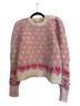 LoveShackFancy Floral Pink White Pullover Sweater Size M - photo 1