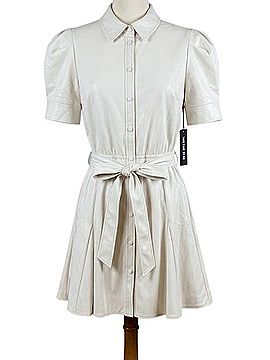 Alice + Olivia Faux Vegan Leather Dress Casual Dress (view 1)