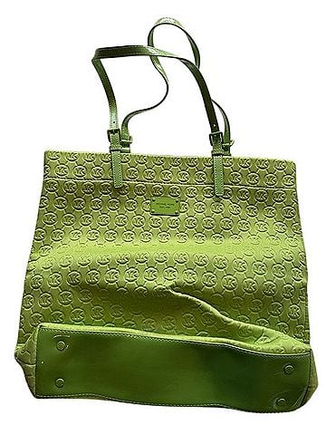 Michael Kors Neon Lime Embossed MK Tote Tote (view 1)