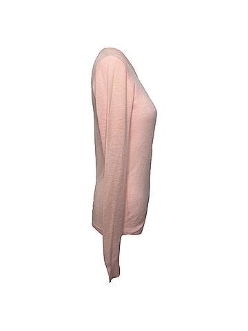 Joseph Joseph Knitted Crewneck Sweater in Pink Cashmere (view 2)