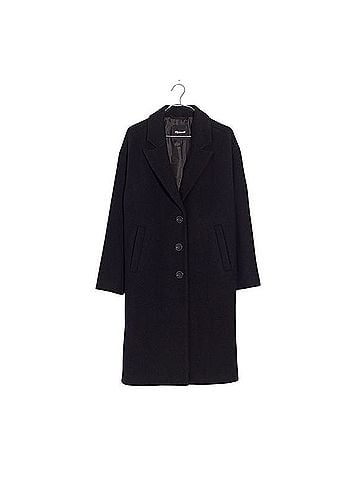 Madewell Black Wool Blend Pea Coat Coat (view 1)