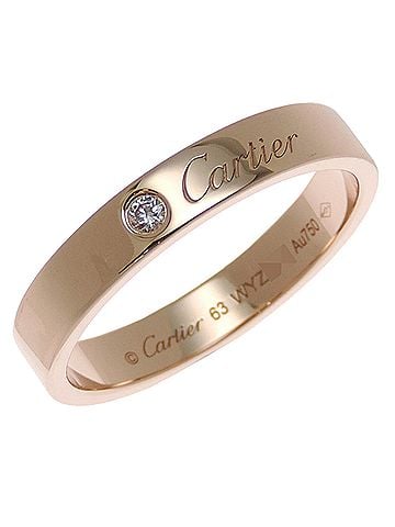 Cartier Cartier #63 750PG 0.03ct C de Women's/Men's Ring CRB4210763 Au750 Pink Gold (view 1)
