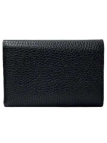 Louis Vuitton Louis Vuitton LOUIS VUITTON Wallet Brand Tri-fold Taurillon Leather Portefeuille Capucines Noir M82764 Black (view 2)