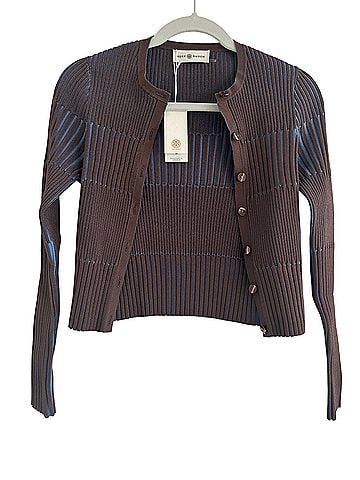 Tory Burch Shrunken Ribbed Cardigan (view 2)