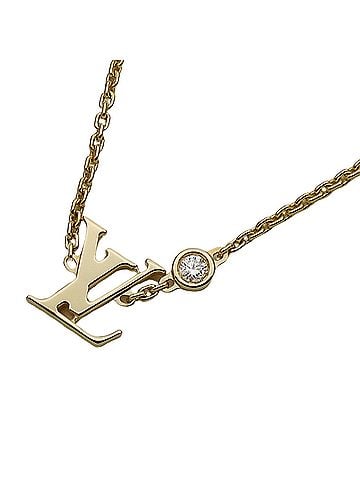 Louis Vuitton Louis Vuitton LOUIS VUITTON Necklace for Women, Brand Name, 750YG Diamond Pendant, Idylle Blossom LV Yellow Gold Q93626 Jewelry (view 1)