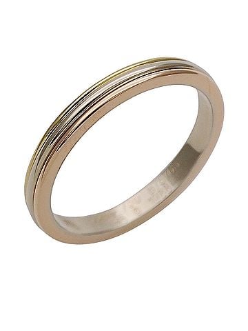 Cartier Cartier ring for women and men, brand name ring, 750YG, 750PG, 750WG, Vendome yellow gold, pink white size #55 (approx. 1/2), three-color jewelry. (view 1)