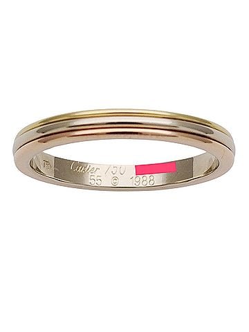 Cartier Cartier ring for women and men, brand name ring, 750YG, 750PG, 750WG, Vendome yellow gold, pink white size #55 (approx. 1/2), three-color jewelry. (view 2)