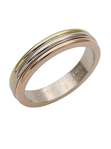 Cartier Cartier ring for women, brand name ring, 750YG, 750PG, 750WG, Vendome yellow gold, pink white size #49 (approx.), three-color jewelry. (view 1)