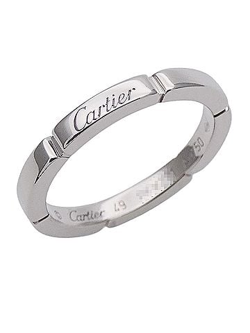 Cartier Cartier ring for women, brand name ring, 750WG Maillon Panthère white gold, size #49 (approx.), jewelry. (view 1)