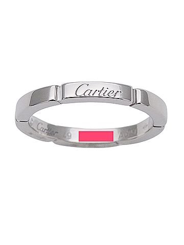 Cartier Cartier ring for women, brand name ring, 750WG Maillon Panthère white gold, size #49 (approx.), jewelry. (view 2)