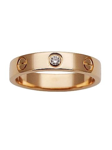 Cartier Cartier ring for women, brand name, 750PG, 1P diamond, Mini Love design, pink gold, size #51 (approx. 1 inch). Jewelry. (view 2)