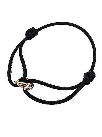 Cartier Cartier bracelet for women, brand name, 750YG, 750WG, 750PG, black cord, Trinity jewelry. (view 1)