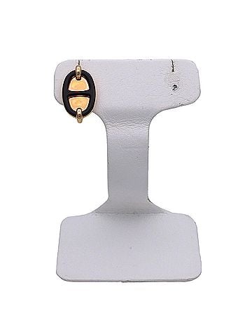 Hermès Hermes HERMES Earrings for Women and Men, Mini Maillon, Metal, Pink Gold, Black, Single Earring Only (view 2)