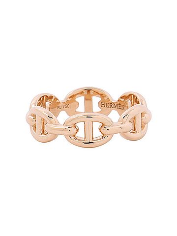 Hermès Hermes Chaine d'Ancre Enchainee PM Ring, 18KPG Pink Gold. (view 1)