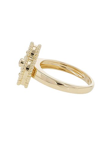 Van Cleef & Arpels Van Cleef &amp; Arpels Alhambra Ring, Mother of Pearl, 1 Diamond (0.05ct), 18K Yellow Gold, VCARA41100. (view 2)