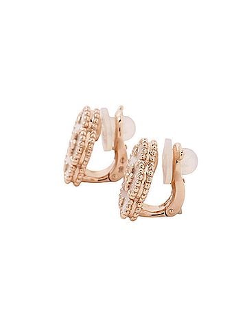 Van Cleef & Arpels Van Cleef &amp; Arpels Lucky Spring Plum Blossom Earrings, Mother of Pearl, 18KPG (VCARP7RU00), Pink Gold (view 2)