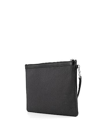 Yves Saint Laurent Yves Saint Laurent Saint Laurent Paris Clutch Bag Rive Gauche Canvas Leather 581369 SAINT LAURENT PARIS Black Handbag (view 2)