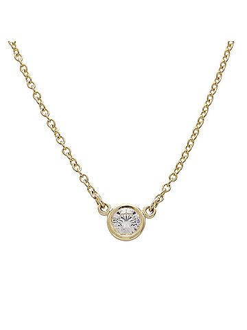Tiffany & Co. TIFFANY&amp;Co. Tiffany &amp; Co. Elsa Peretti Diamond By the Yard Necklace Pendant 18K Yellow Gold 1PD 0.14ct (view 2)