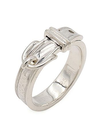 Hermès HERMES Belt Motif Ring, SV925 Ag925 Silver, Size #51 (approx. Japanese) (view 1)