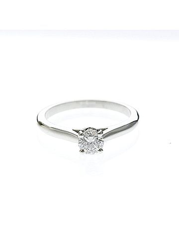 Cartier Solitaire 1895 18K White Gold With Rbc Diamond D/Vs1 Silver Platinum Ring Jewelry (view 1)