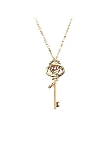 Tiffany & Co. Knot Key Pendant 18K Rose Gold Gold Pink_Gold Necklace Jewelry (view 2)