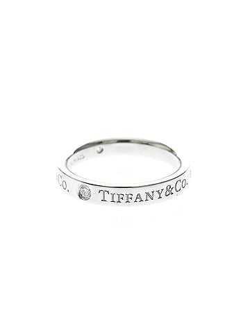Tiffany & Co. Flat Platinum Silver Platinum Ring Jewelry (view 2)