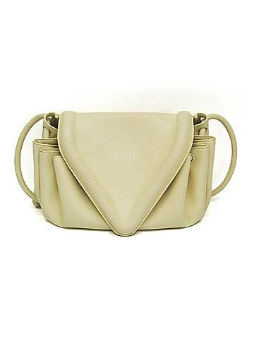Bottega Veneta Beak Leather Beige Leather Crossbody Bag Bag (view 1)