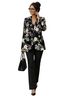 Cynthia Rowley 100% Polyester 100% Polyester Floral Black Blazer Size L - photo 1