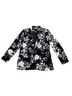 Cynthia Rowley 100% Polyester 100% Polyester Floral Black Blazer Size L - photo 2