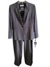 Tahari 67% Polyester 30% Rayon 3% Spandex 100% Polyester Gray Jacket Size 12 - photo 1