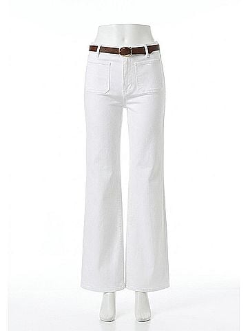 Citizens of Humanity Kimberly Patch Pocket Flare Jeans in Soft White (view 1)