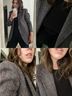 Loft 37 Houndstooth Gray Black Blazer Size 2 - photo 3